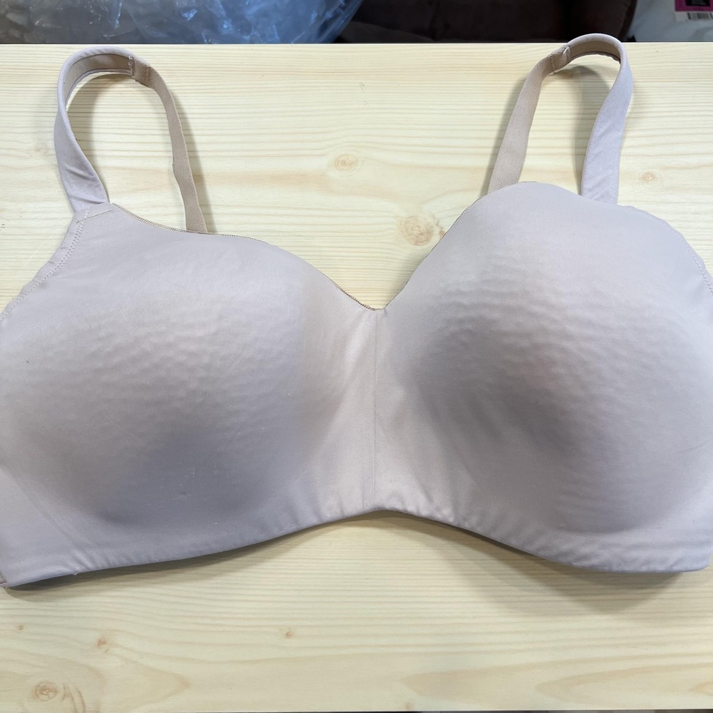 Auden Bra Womens 44DD Beige T Shirt‎ Wireless Lightly Lined Seamless Everyday